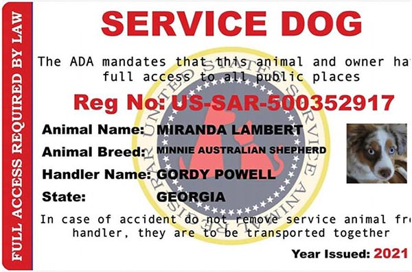 service dog ID